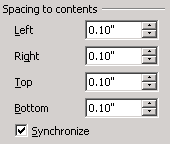Spacing to Contents